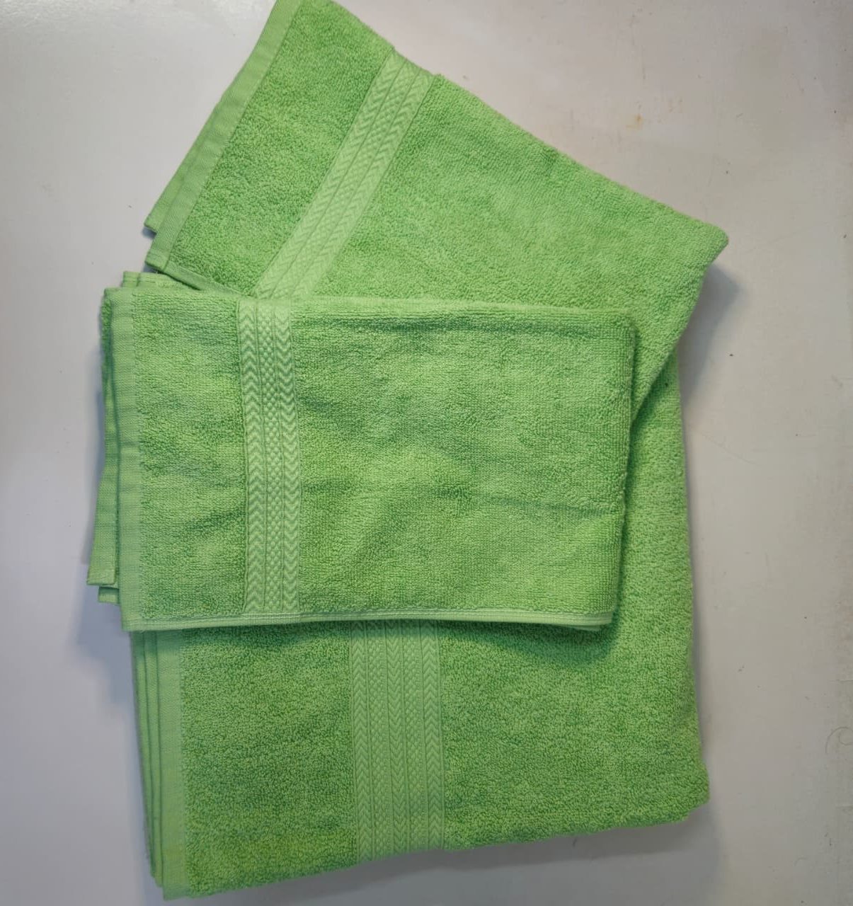 Chevron Towel Set - Sage Green Color