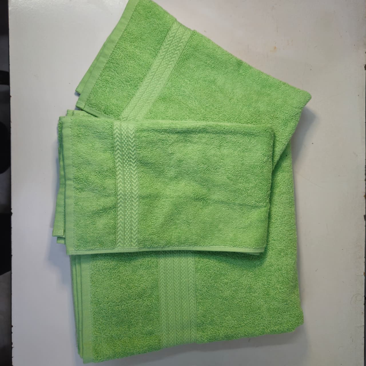 Chevron Towel Set - Sage Green Color