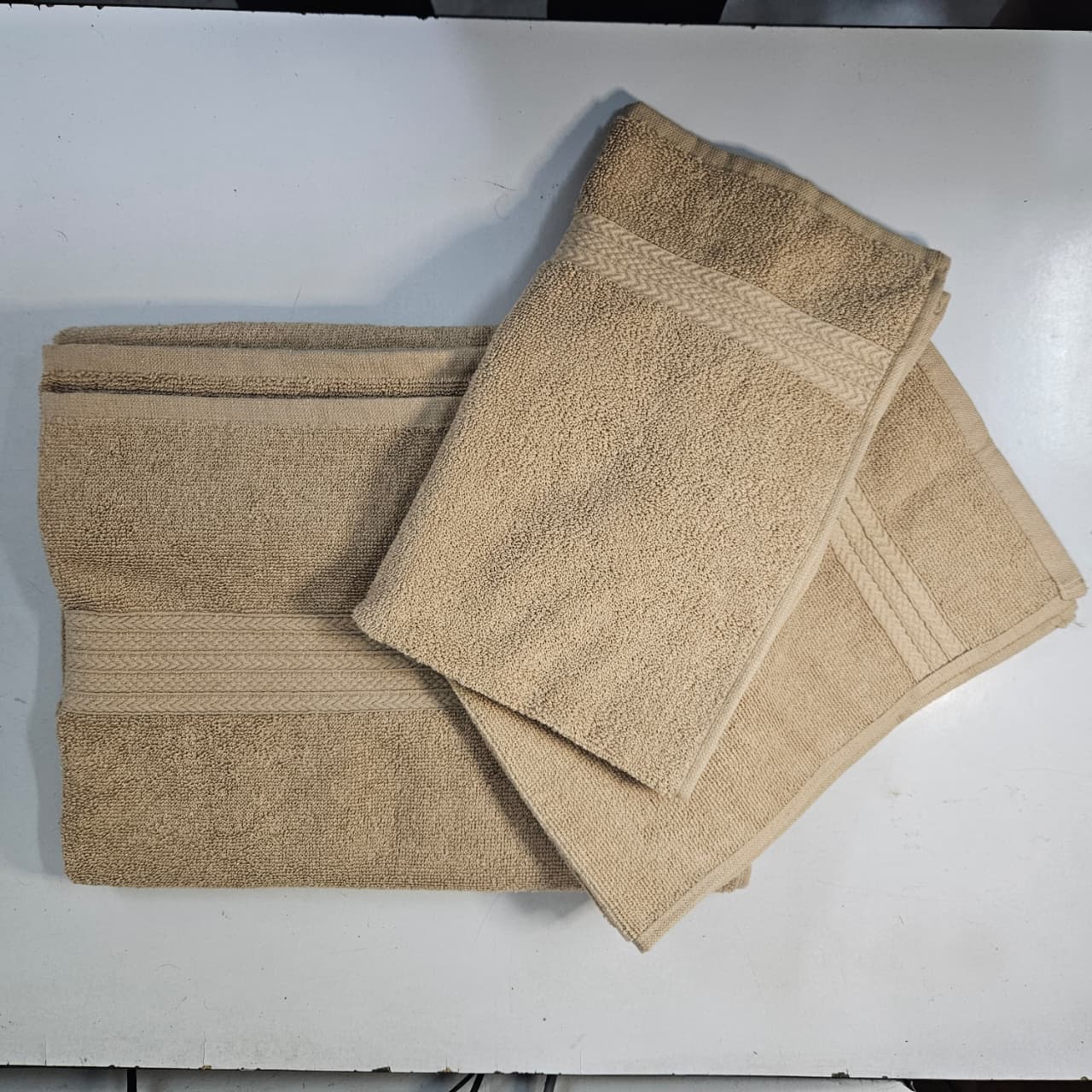 Chevron Towel Set- Linen Color